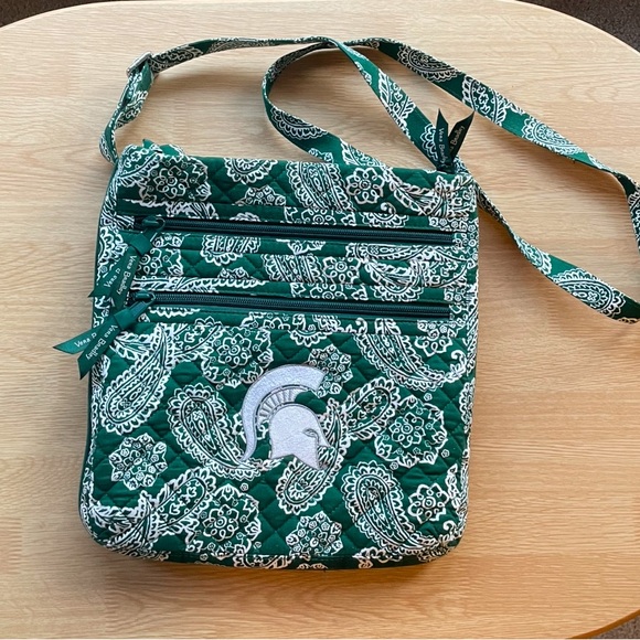 MSU Triple Zip Hipster Crossbody Bag - Picture 2 of 3